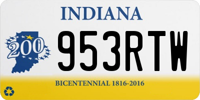 IN license plate 953RTW
