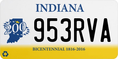 IN license plate 953RVA