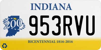 IN license plate 953RVU