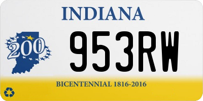 IN license plate 953RW