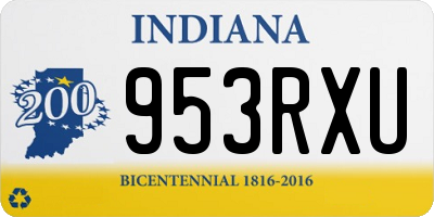 IN license plate 953RXU