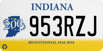 IN license plate 953RZJ