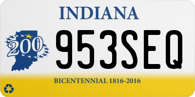 IN license plate 953SEQ