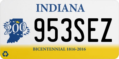 IN license plate 953SEZ