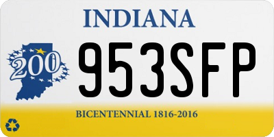 IN license plate 953SFP