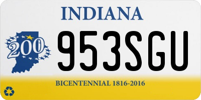 IN license plate 953SGU
