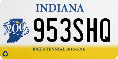 IN license plate 953SHQ