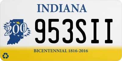 IN license plate 953SII
