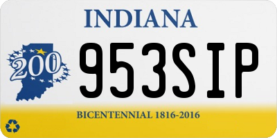 IN license plate 953SIP