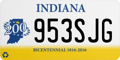 IN license plate 953SJG