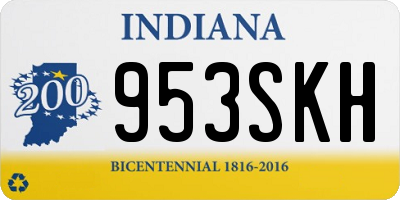 IN license plate 953SKH