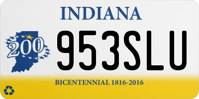 IN license plate 953SLU
