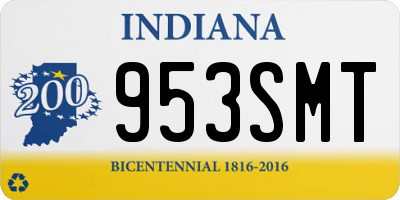 IN license plate 953SMT