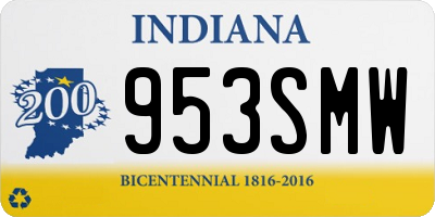 IN license plate 953SMW