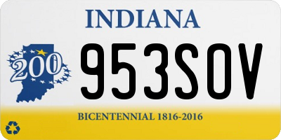 IN license plate 953SOV