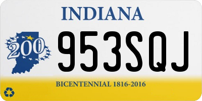 IN license plate 953SQJ