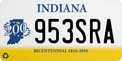 IN license plate 953SRA