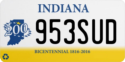 IN license plate 953SUD
