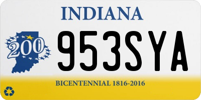 IN license plate 953SYA