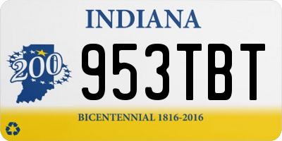 IN license plate 953TBT