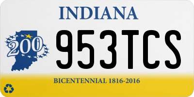 IN license plate 953TCS