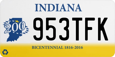 IN license plate 953TFK