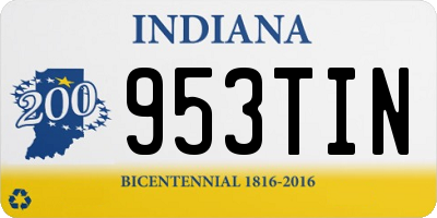 IN license plate 953TIN