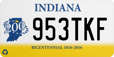 IN license plate 953TKF