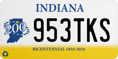 IN license plate 953TKS