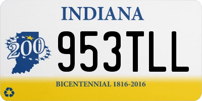 IN license plate 953TLL