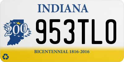 IN license plate 953TLO