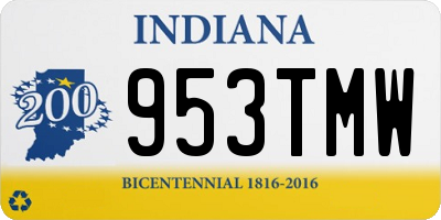 IN license plate 953TMW