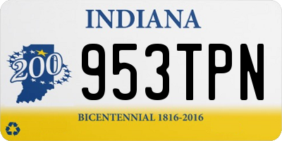 IN license plate 953TPN