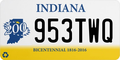 IN license plate 953TWQ