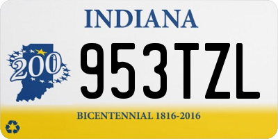 IN license plate 953TZL