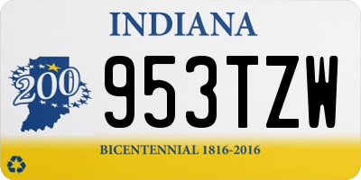 IN license plate 953TZW
