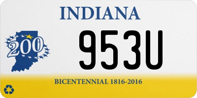 IN license plate 953U