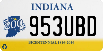 IN license plate 953UBD