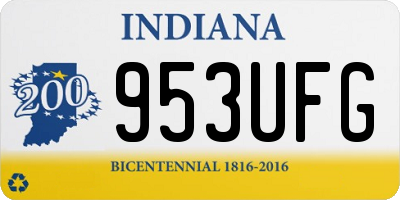 IN license plate 953UFG