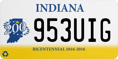 IN license plate 953UIG