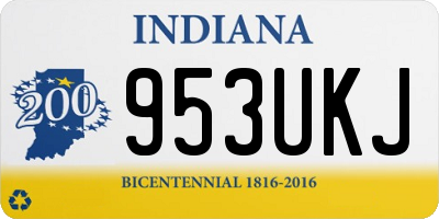 IN license plate 953UKJ