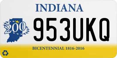 IN license plate 953UKQ