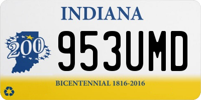 IN license plate 953UMD