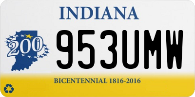 IN license plate 953UMW