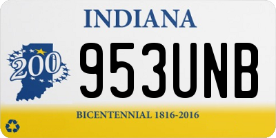 IN license plate 953UNB