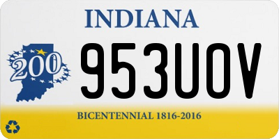 IN license plate 953UOV