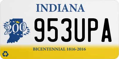 IN license plate 953UPA