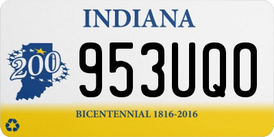 IN license plate 953UQO