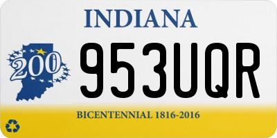 IN license plate 953UQR