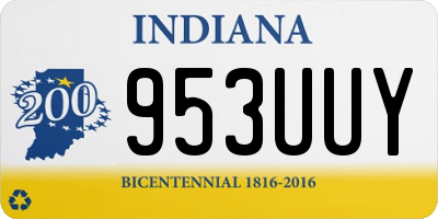 IN license plate 953UUY
